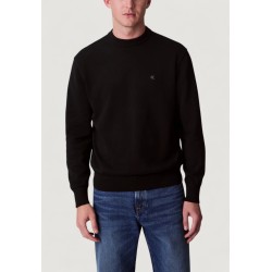 CALVIN KLEIN RELAXED COTTON MONOGRAM SWEATER BLACK LV04RC309G-UB1
