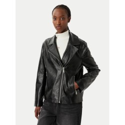CALVIN KLEIN FAUX LEATHER MOTO JACKET BLACK LV047G515G-UB1