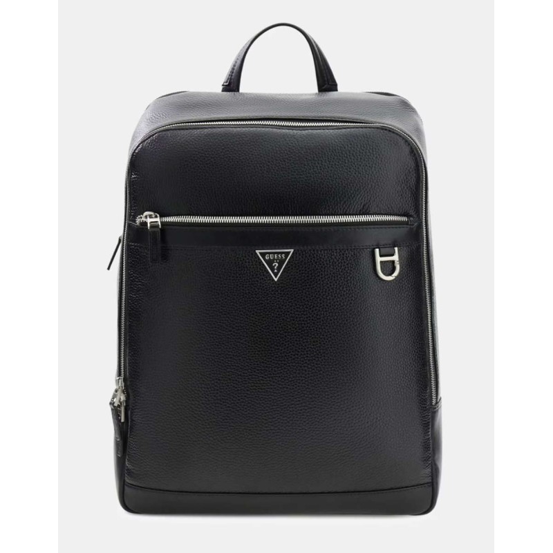 GUESS MONACO SQUARED BACKPACK LEATHER BLACK HMMOGRP6145-BLA