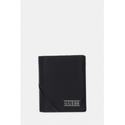 GUESS BOSTON TRIFOLD SMALL WALLET LEATHER SMBOSPLEA04-BLA