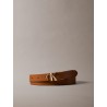 CALVIN KLEIN PEBBLE REV/ADJ 25MM LEATHER ARGAN OIL/ ANTIQUE LIGHT  LVO4F7044G-XM8