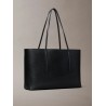 CALVIN KLEIN FOIL LOGO TOTE W/POUCH BLACK/TOASTED COCONUT LV04F3274G-332