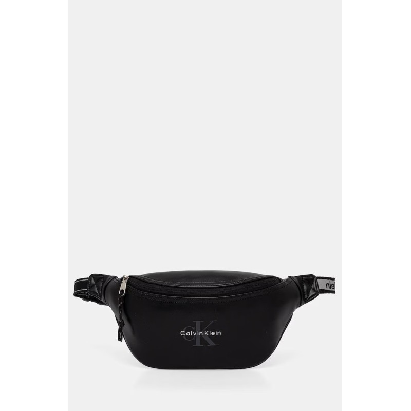 CALVIN KLEIN BOLD LOGO WEBBING WAISTBAG BLACK LV04D3630G-UB1