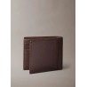 CALVIN KLEIN FOIL EMBOSS EW BILL FOLD W COIN LEATHER CHOCOLATE MARTINI LV04D1138G-YG1