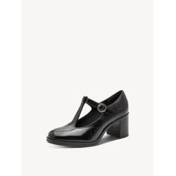 TAMARIS LEATHER PUPM BLACK 1-22470-47-001