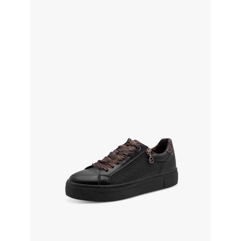 TAMARIS SNEAKER  BLACK/LEOPARD 1-23313-41-090