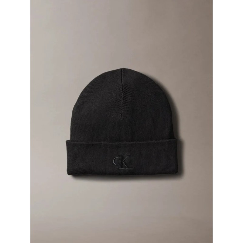 CALVIN KLEIN FINE RIB BEANIE BLACK LV04D8020G-UB1