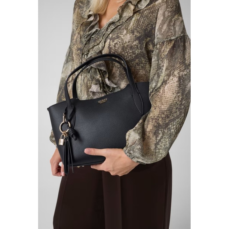 GUESS MELODY 2 IN 1 SATCHEL BAG BLACK HWBG9735060-BLA