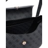 GUESS COLEEN LOGO FLAP SHOULDER BAG COAL LOGO HWSG9756190-CLO