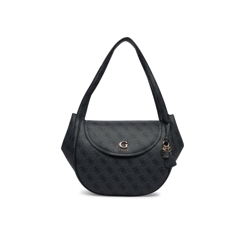 GUESS COLEEN LOGO FLAP SHOULDER BAG COAL LOGO HWSG9756190-CLO