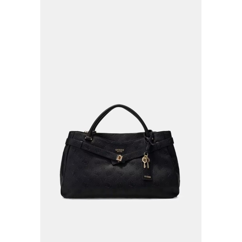 GUESS ELLA LOGO SHOULDER BAG BLACK LOGO HWPD9746060-BLA