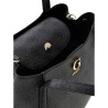 GUESS COLEEN LOGO SMALL SATCHEL BAG COAL LOGO HWSG9756050-CLO