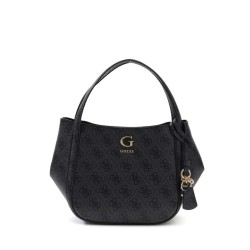 GUESS COLEEN LOGO SMALL SATCHEL BAG COAL LOGO HWSG9756050-CLO