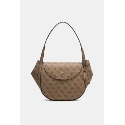 GUESS COLEEN LOGO FLAP SHOULDER BAG LATTE LOGO HWSG9756190-LTL
