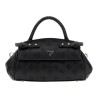 GUESS DIANA MINI TOP HANDLE FLAP CROSSBODY BAG BLACK LOGO HWPD9727760-BLA