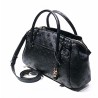 GUESS DIANA 3 COMP SATCHEL BAG BLACK LOGO HWPD972706-BLA