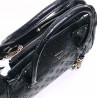 GUESS DIANA 3 COMP SATCHEL BAG BLACK LOGO HWPD972706-BLA