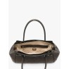 GUESS DIANA 3 COMP SATCHEL BAG CHOCOLATE LOGO HWPD9727060-CHOCOLATE