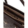 GUESS DIANA 3 COMP SATCHEL BAG CHOCOLATE LOGO HWPD9727060-CHOCOLATE