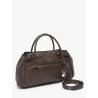 GUESS DIANA 3 COMP SATCHEL BAG CHOCOLATE LOGO HWPD9727060-CHOCOLATE