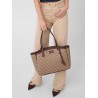 GUESS LINDSEY TRAVEL TOTE LATTE LOGO HWLB97490240-LTL