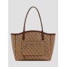 GUESS LINDSEY TRAVEL TOTE LATTE LOGO HWLB97490240-LTL