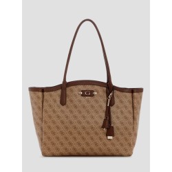 GUESS LINDSEY TRAVEL TOTE LATTE LOGO HWLB97490240-LTL