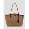 GUESS LINDSEY TRAVEL TOTE LATTE LOGO HWLB97490240-LTL