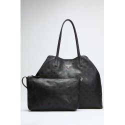 GUESS VICTTORIA SHOPPER BAG LARGE 2 IN 1 BLACK LOGO HWPG9514290-BLA
