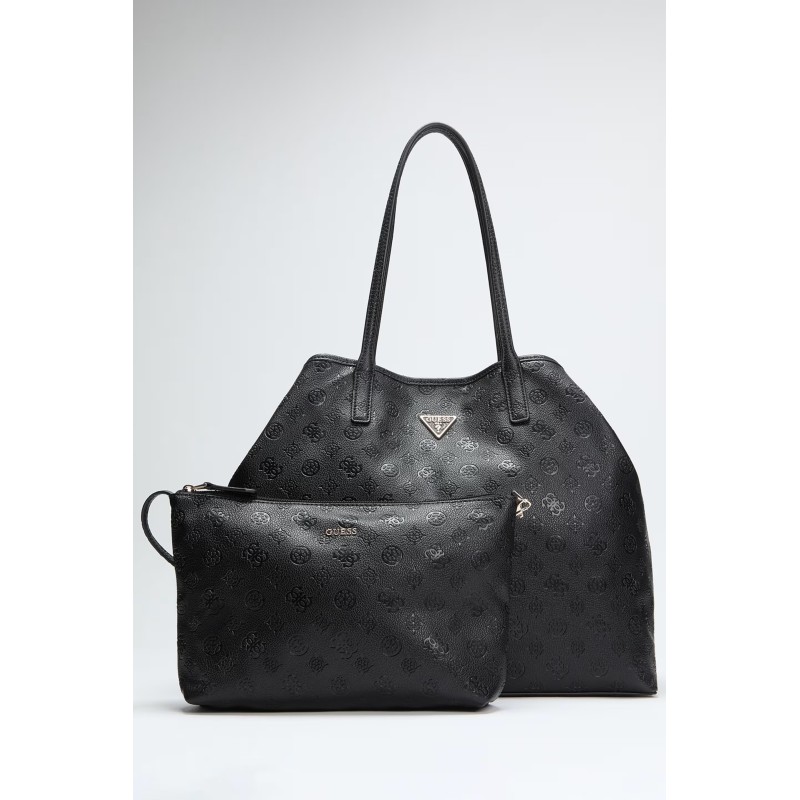 GUESS VICTTORIA SHOPPER BAG LARGE 2 IN 1 BLACK LOGO HWPG9514290-BLA