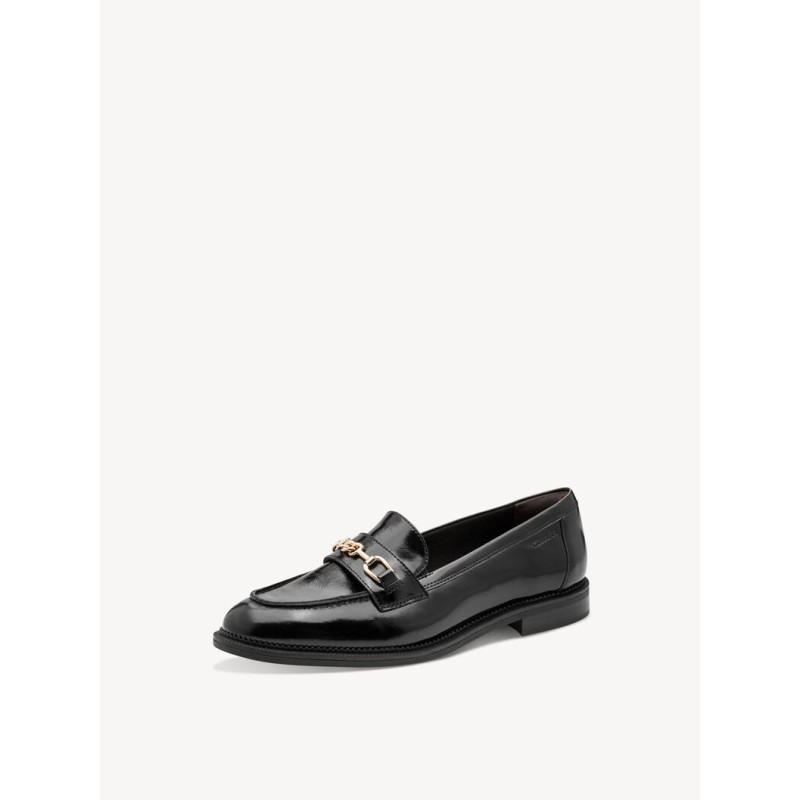 TAMARIS LEATHER LOAFER BLACK 1-24255-47-001