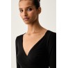 GUESS GJ BUTTER SOFT WRAP TOP BLACK W6YP11K3816-JBLK