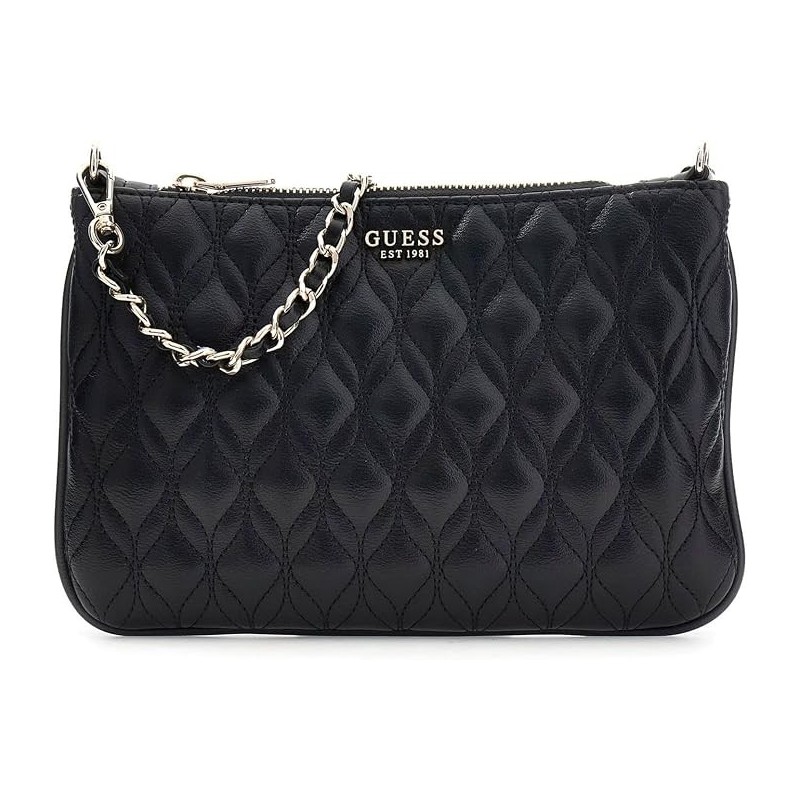 GUESS MAXINE QUILTED FLAT POUCH PW7577P6322-BLA