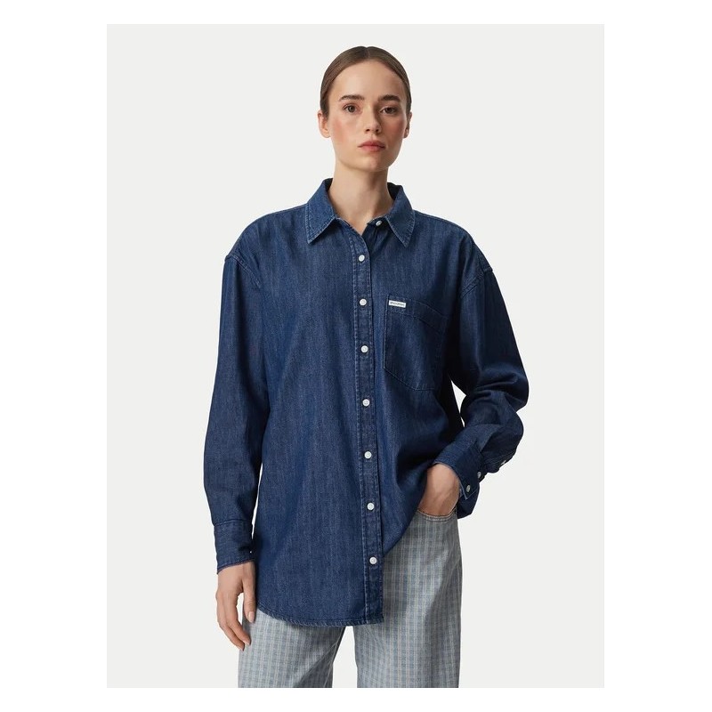 GUESS GJ LS POCKET DENIM SHIRT BLUE W6YHC2D1195-D4IR