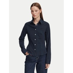 GUESS GJ FITTED SLIM PINSTRIPE WOVEN  DARK BLUE W6YH11W2835-SB0T