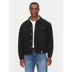 GUESS GJ MENS OVERSIZE TRUCKER JACKET BLACK M4BN38D5EK2-GJBB