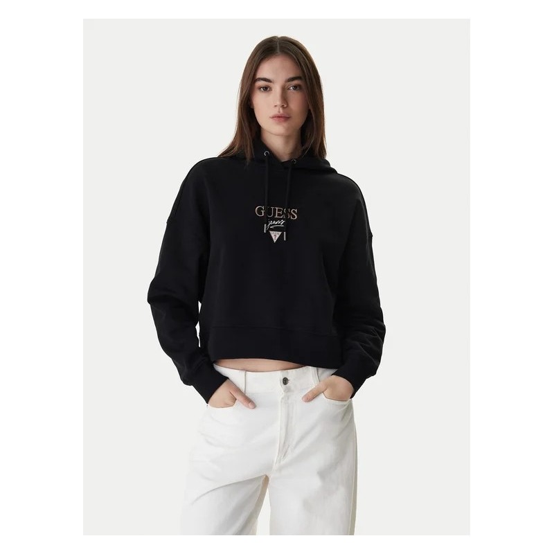 GUESS GJ DROP SHOULDER BAKER CROPPED BLACK W6RQ00K68I4-JBLK