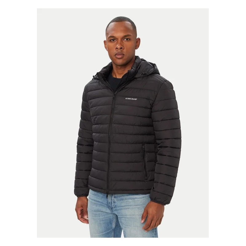 GUESS GJ PANELED PUFFER JACKET BLACK M6YL06W2646-JBLK