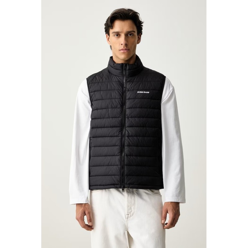 GUESS GJ PANELED PUFFER VEST BLACK M6YL07W2647-JBLK