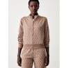 GUESS 4G ALLOVER JACQUARD FULL ZIP BROWN V6YQ28K5183-FNNI