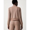 GUESS 4G ALLOVER JACQUARD FULL ZIP BROWN V6YQ28K5183-FNNI