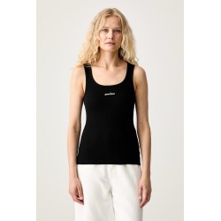GUESS GJ STAR EMBRO RIB TANK BLACK W6YP12K3818-JBLK