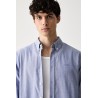 GUESS GJ REGULAR FIT YD OXFORD SHIRT BLUE M6YH04W2841-SB0F
