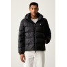 CALVIN KLEIN LS NYLON ZIP OFF HOOD DOWN PUFFER BLACK LV07RG515G-UB1