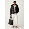 CALVIN KLEIN LS NYLON ZIP OFF HOOD DOWN PUFFER BLACK LV07RG515G-UB1