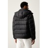CALVIN KLEIN LS NYLON ZIP OFF HOOD DOWN PUFFER BLACK LV07RG515G-UB1