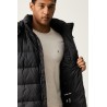 CALVIN KLEIN LS NYLON ZIP OFF HOOD DOWN PUFFER BLACK LV07RG515G-UB1
