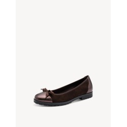 TAMARIS BALLERINA MOCCA SUEDE 1-22126-43-347