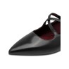 TAMARIS LEATHER BALLERINA BLACK 1-22161-47-003