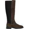 TOMMY HILFIGER ENAMEL FLAG SUEDE HIGH CHELSEA BOOT BROWN FW0FW09574-GUG